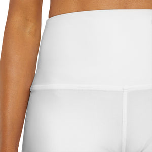 The Lotus Spot High Waisted Yoga Shorts (AOP)