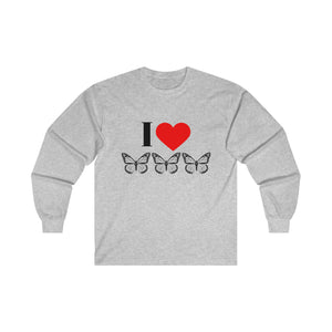 I Love Butterflies Ultra Cotton Long Sleeve Tee