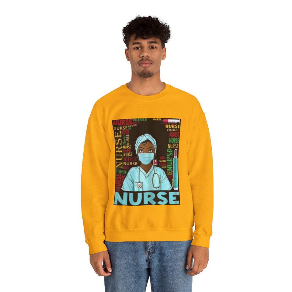 Black Nurse Crewneck Sweatshirt