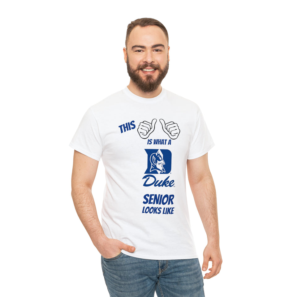 This Is What A Duke Senior Looks Like Unisex Heavy Cotton Tee