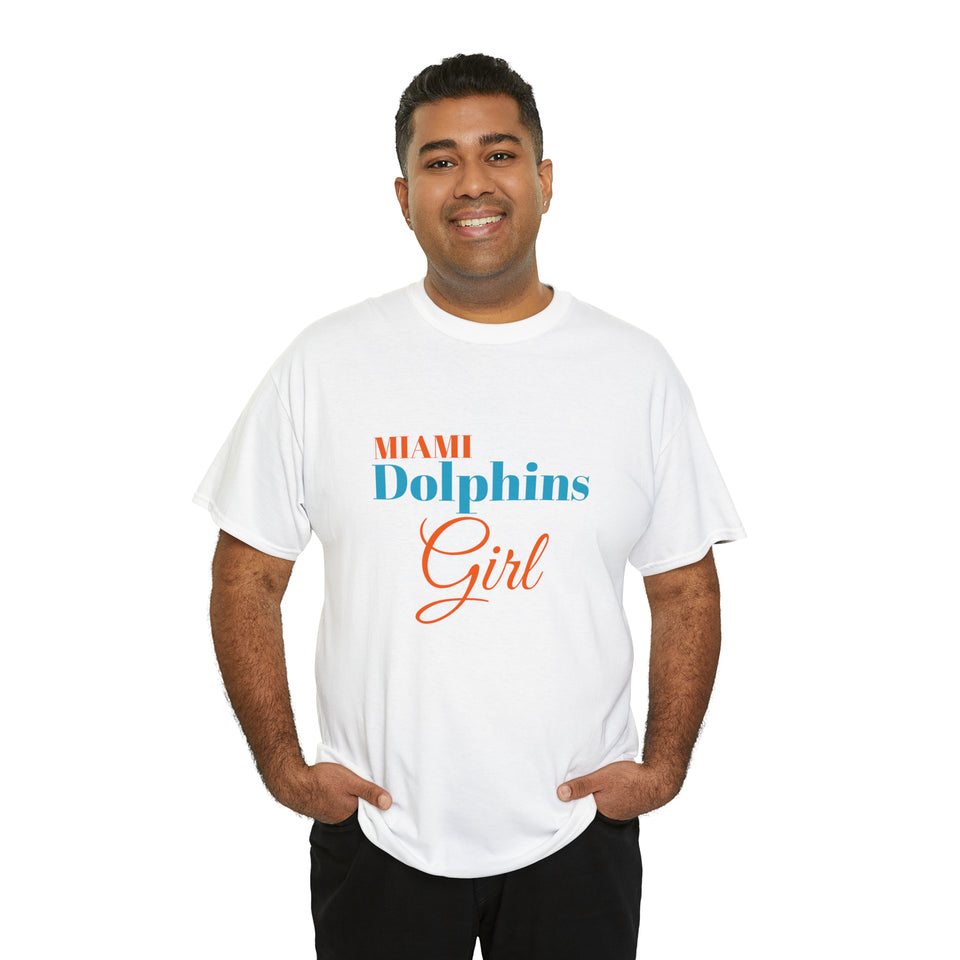 Miami Dolphins Girl Unisex Heavy Cotton Tee