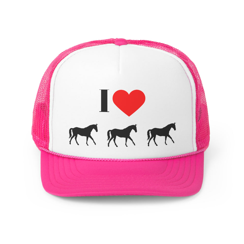 I Love Horses Trucker Caps