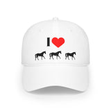 I Love Horses Low Profile Baseball Cap