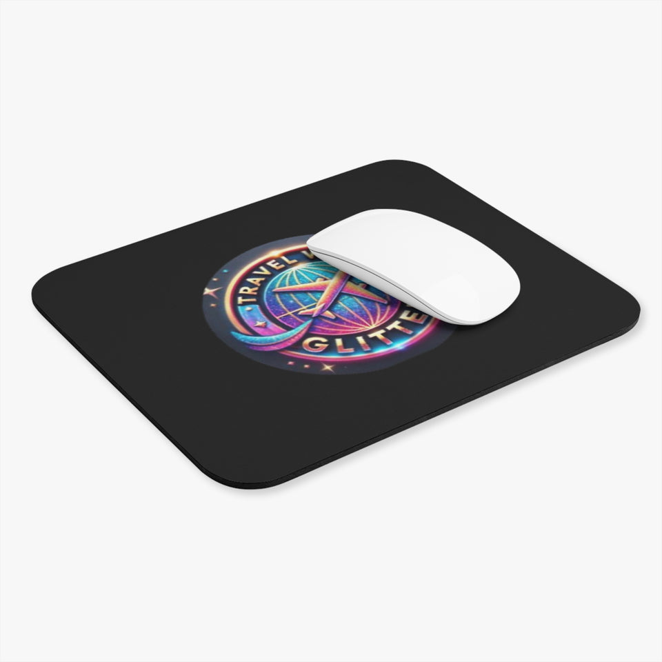 Travel With Glitter Mouse Pad (Rectangle)