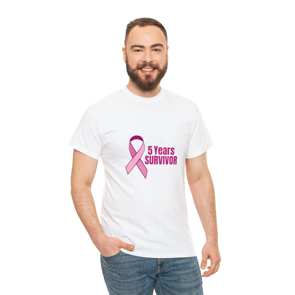 5 Years Survivor Unisex Heavy Cotton Tee