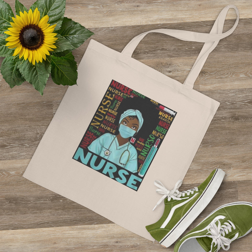 Black Nurse Tote Bag