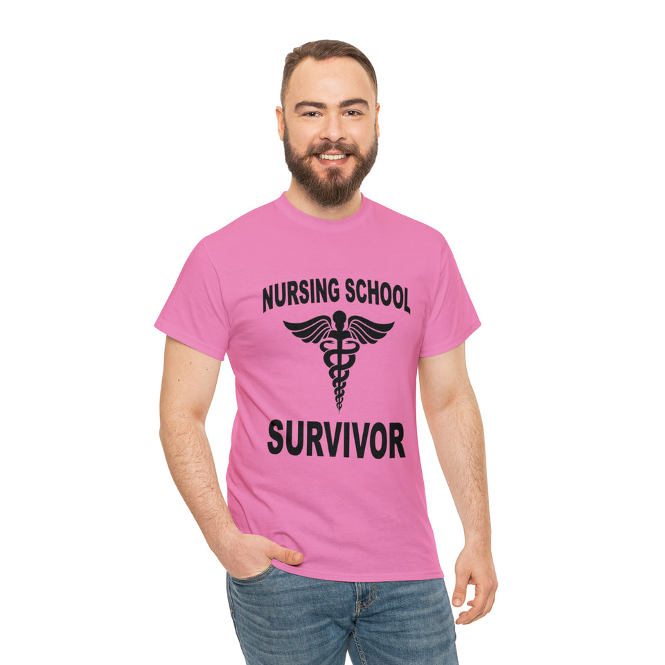 Nursing School Survivor Cotton Tee
