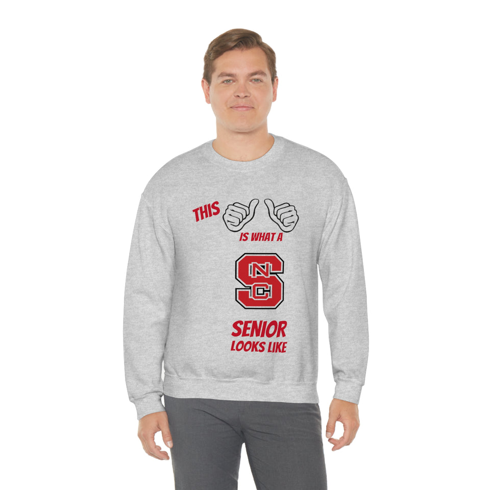 This Is What A NC State Senior Looks Like Unisex Heavy Blend™ Crewneck Sweatshirt