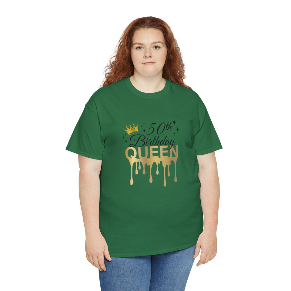 50th Birthday Queen Unisex Heavy Cotton Tee