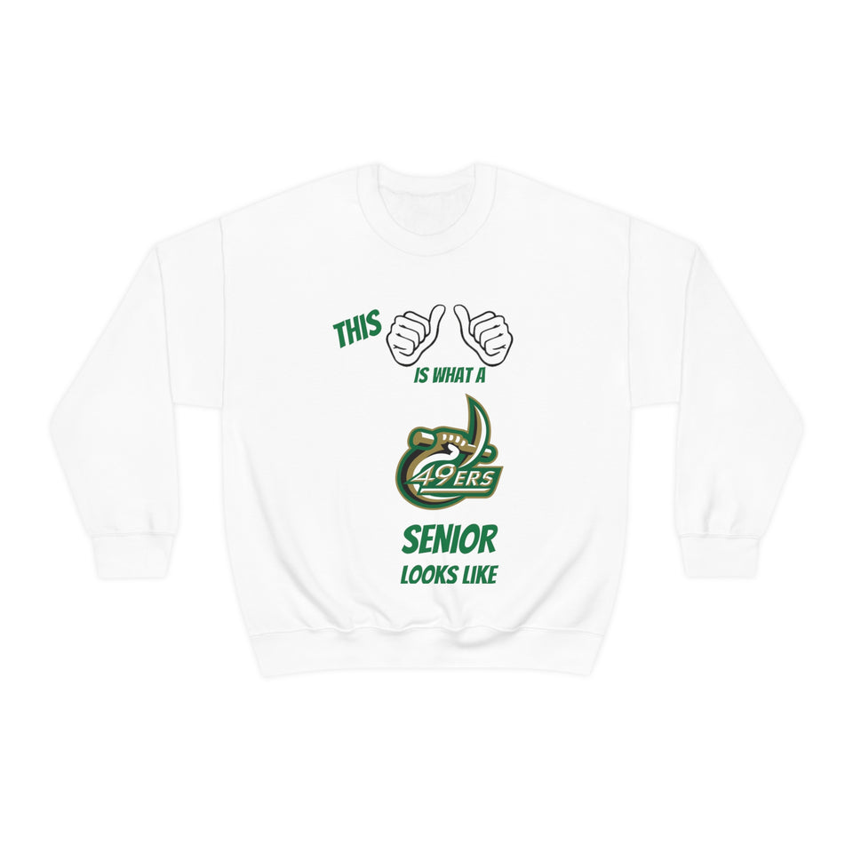 This Is What A UNCC Senior Looks Like Unisex Heavy Blend™ Crewneck Sweatshirt