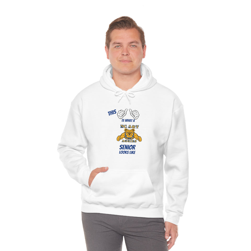 This Is What A NC A&T Senior Looks Like Unisex Heavy Blend™ Hooded Sweatshirt