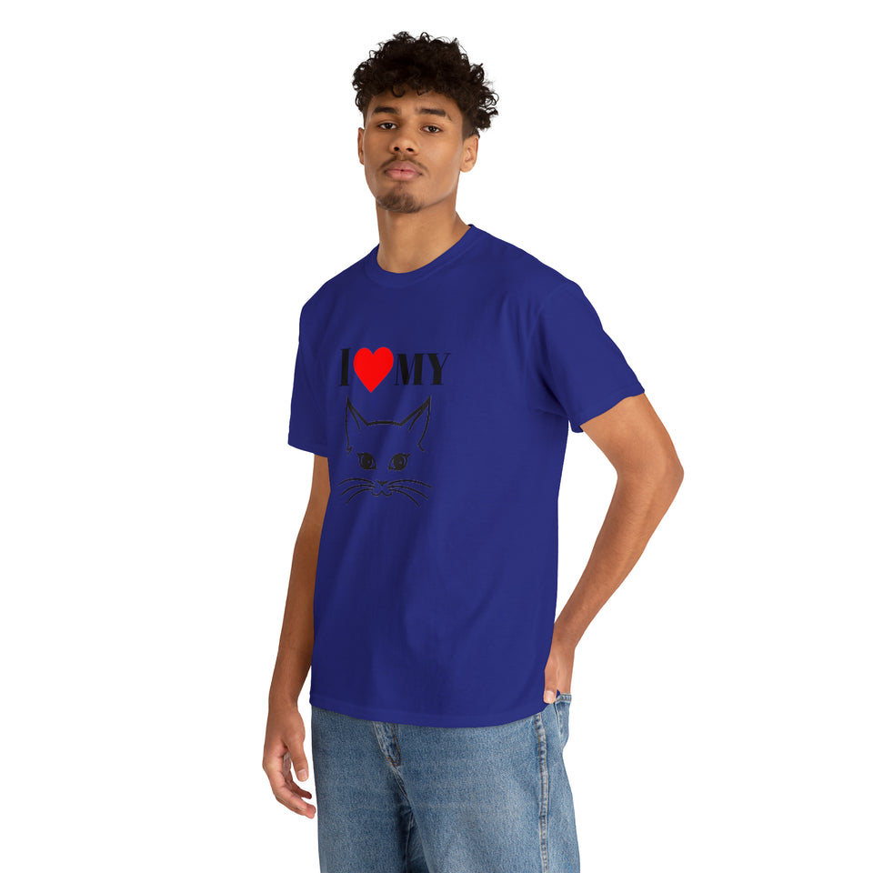 I Love My Cat Unisex Heavy Cotton Tee