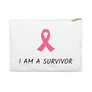 Breast Cancer Awareness Survivor Accessory Pouch