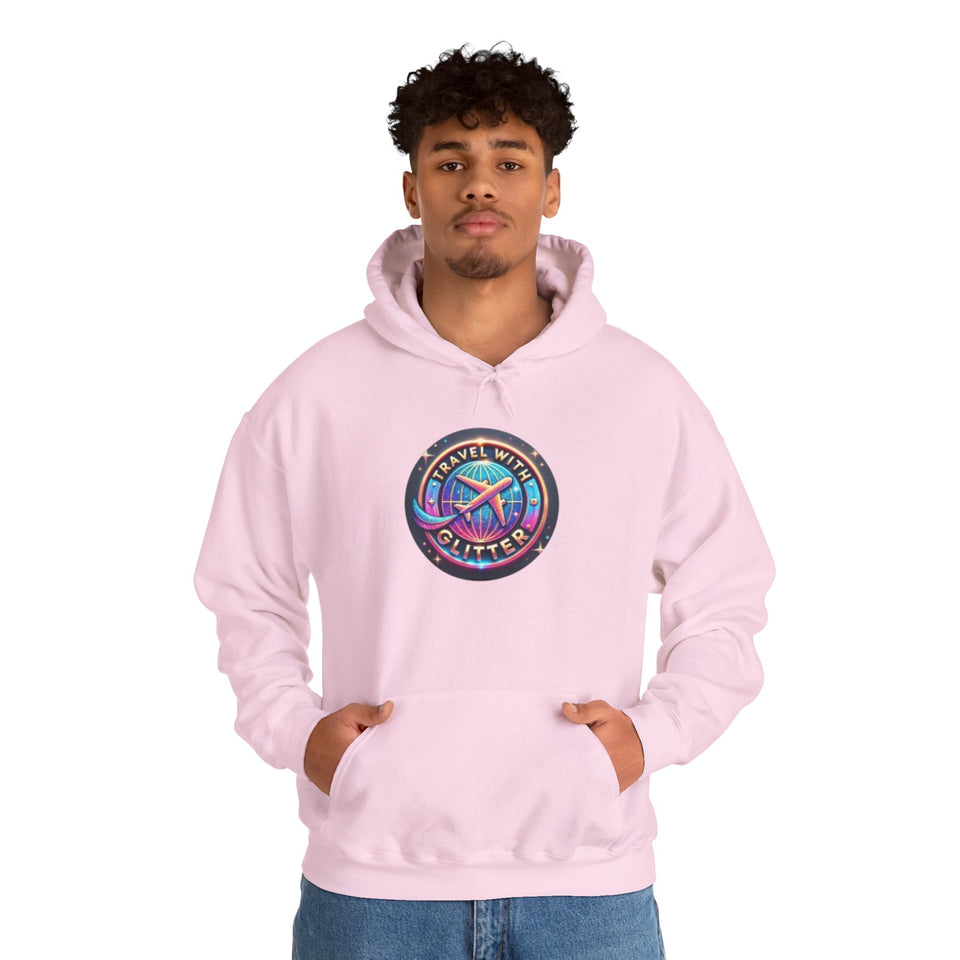 Travel With Glitter Unisex Heavy Blend™ Hooded Sweatshirt