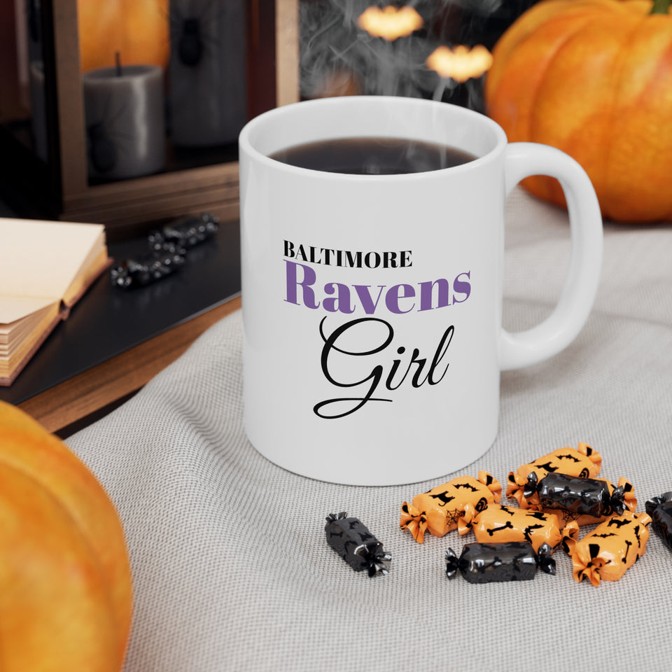 Baltimore Ravens Girl Ceramic Mug 11oz