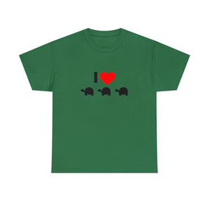 I Love Turtles Unisex Heavy Cotton Tee