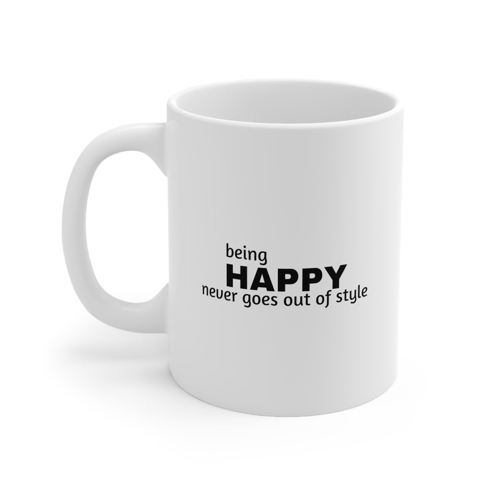 Being Happy Ceramic Mug 11oz