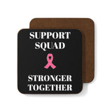 Breast Cancer Awareness Hardboard Back Coaster