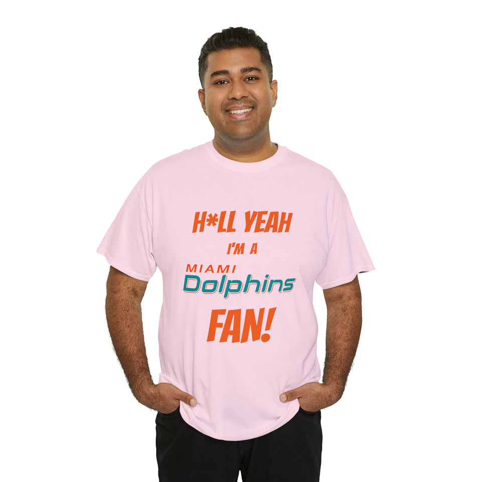 Miami Dolphins Football Unisex Heavy Cotton Tee