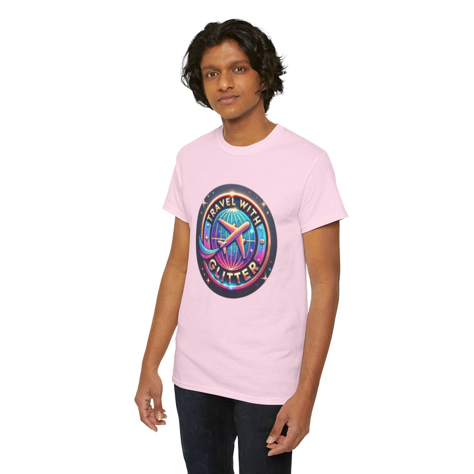 Travel With Glitter Unisex Heavy Cotton Tee