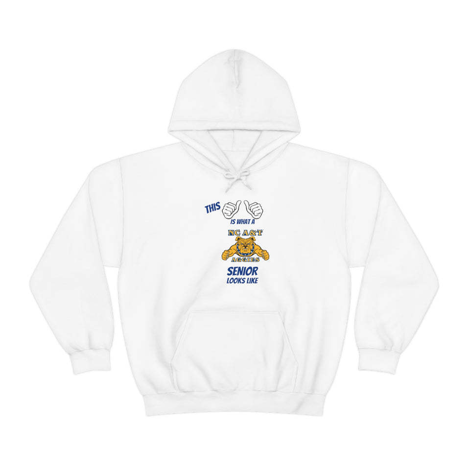 This Is What A NC A&T Senior Looks Like Unisex Heavy Blend™ Hooded Sweatshirt