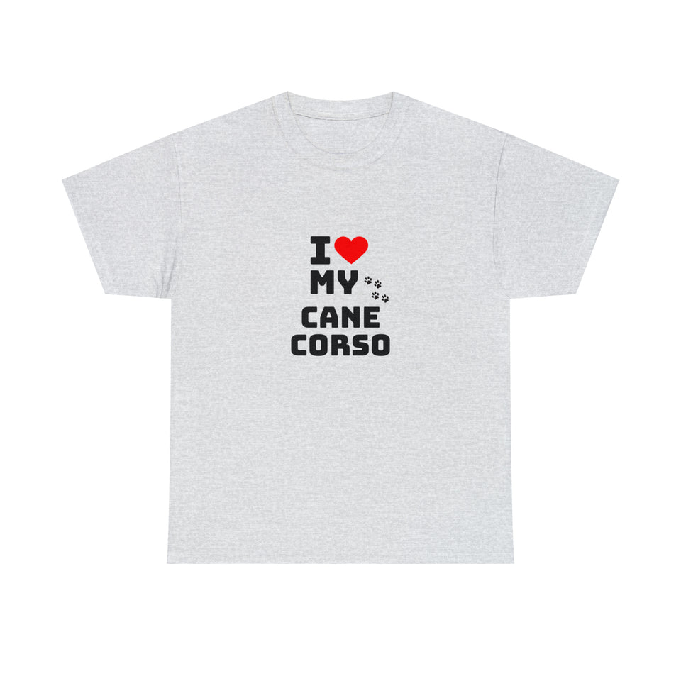 I Love My Cane Corso Unisex Heavy Cotton Tee