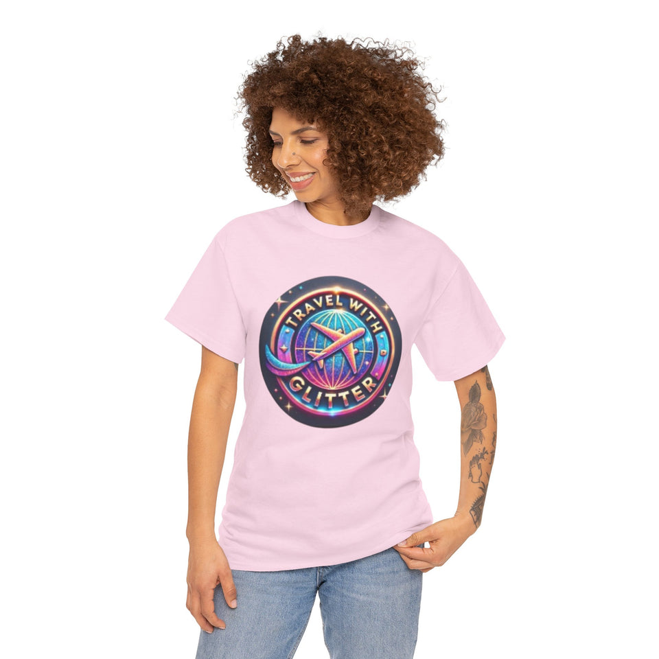 Travel With Glitter Unisex Heavy Cotton Tee