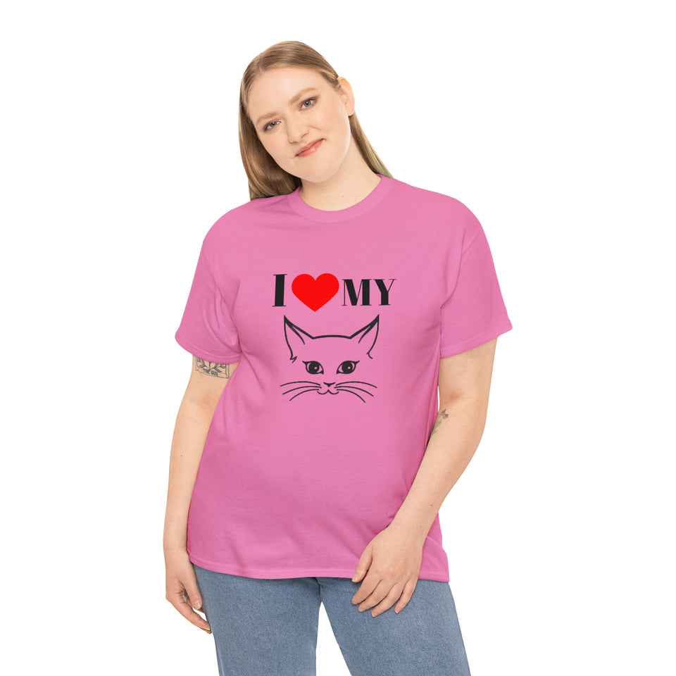 I Love My Cat Unisex Heavy Cotton Tee
