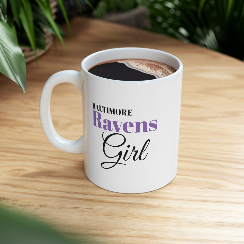Baltimore Ravens Girl Ceramic Mug 11oz