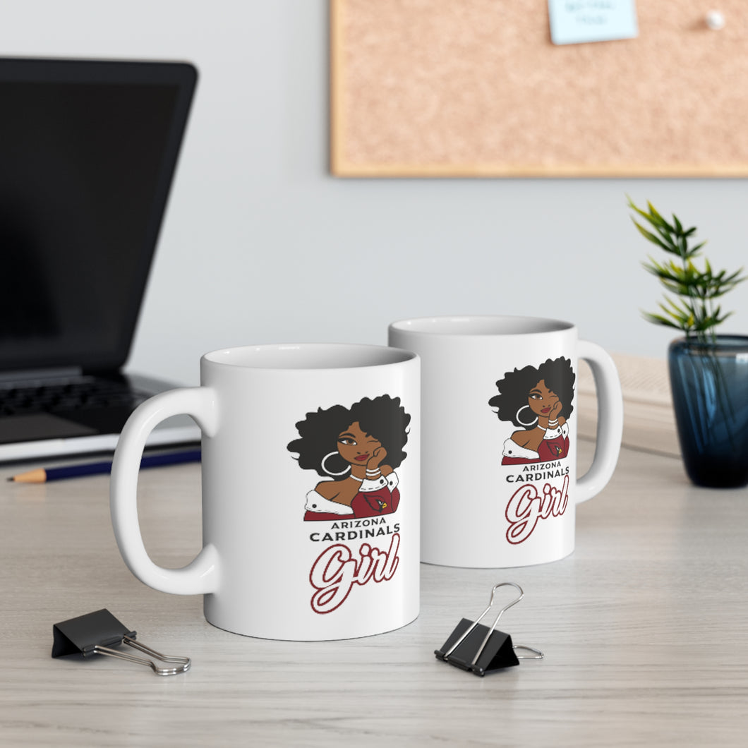 Arizona Cardinals Girl Ceramic Mug 11oz