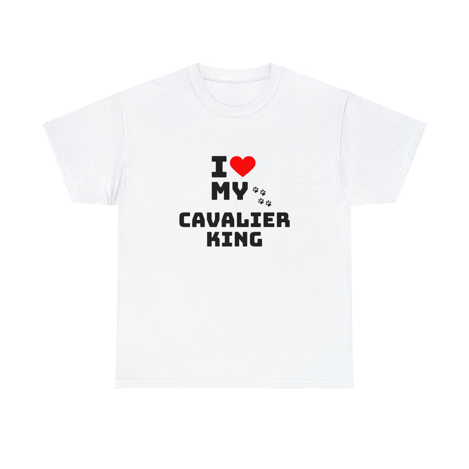 I Love My Cavalier King Unisex Heavy Cotton Tee