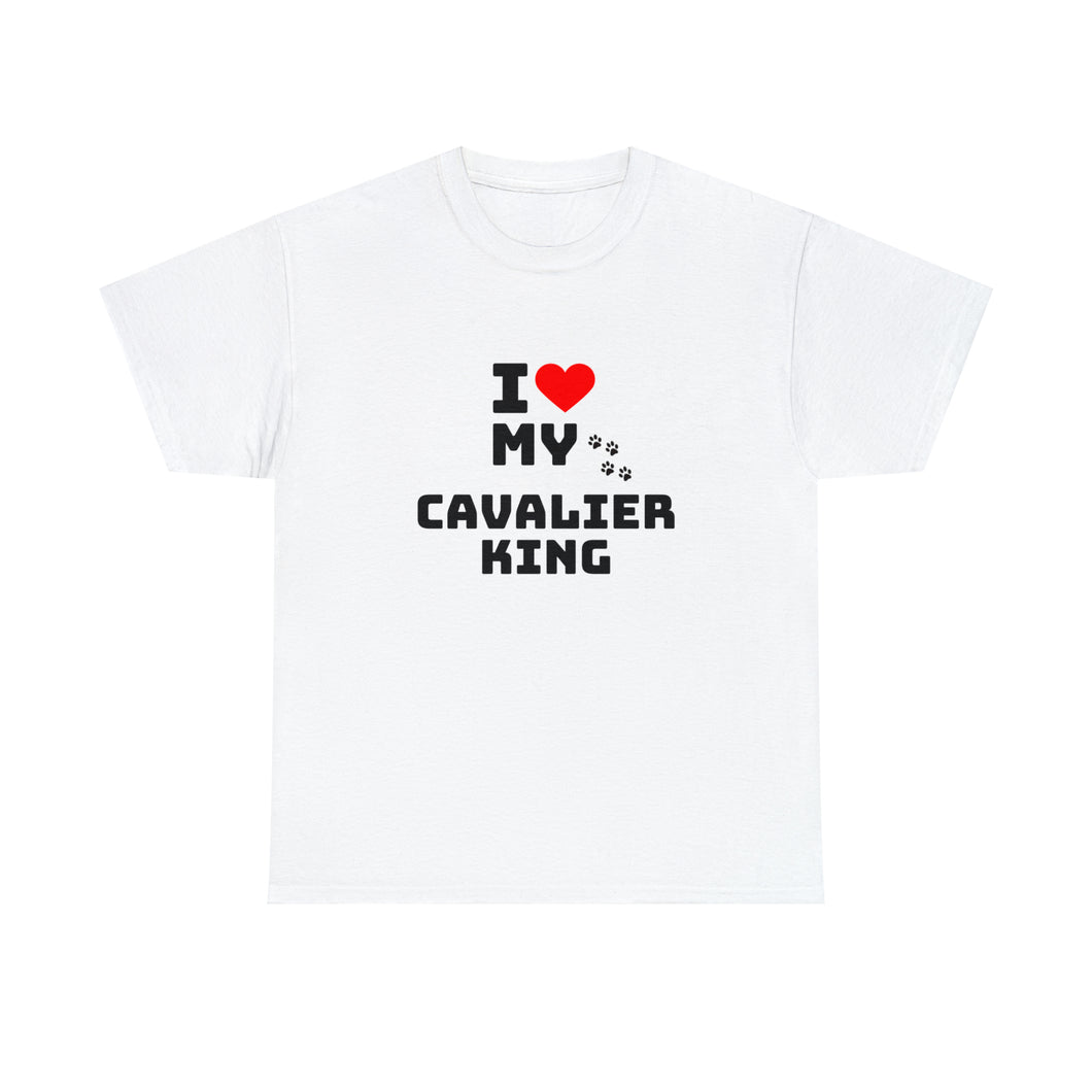 I Love My Cavalier King Unisex Heavy Cotton Tee