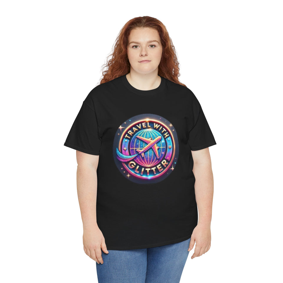 Travel With Glitter Unisex Heavy Cotton Tee