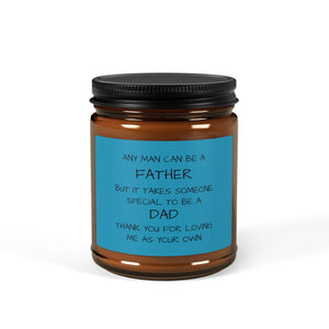 Thank You Dad Scented Soy Candle (Multi-Size, Amber Jar)