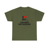 I Love My Golden Retriever Unisex Heavy Cotton Tee