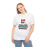 I Love My English Springer Spaniel Unisex Heavy Cotton Tee