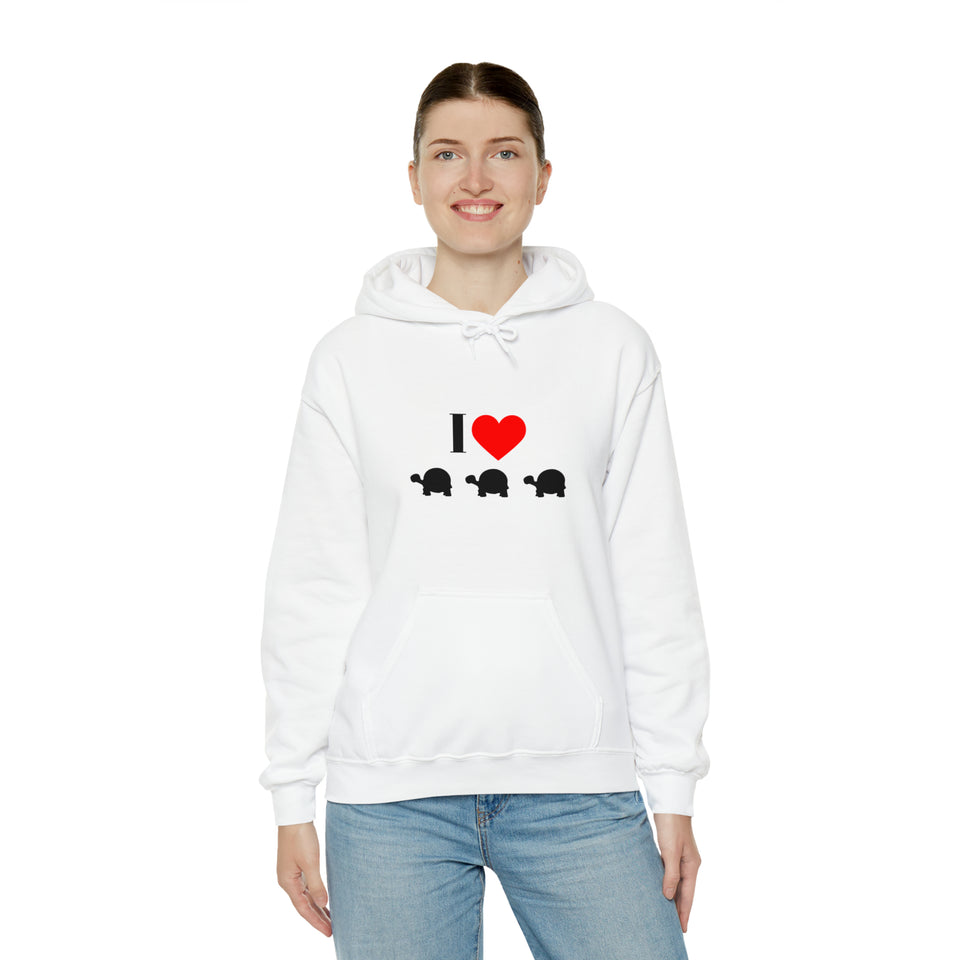 I Love Turtles Unisex Heavy Blend™ Hooded Sweatshirt