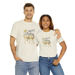 60th Birthday Queen Unisex Heavy Cotton Tee