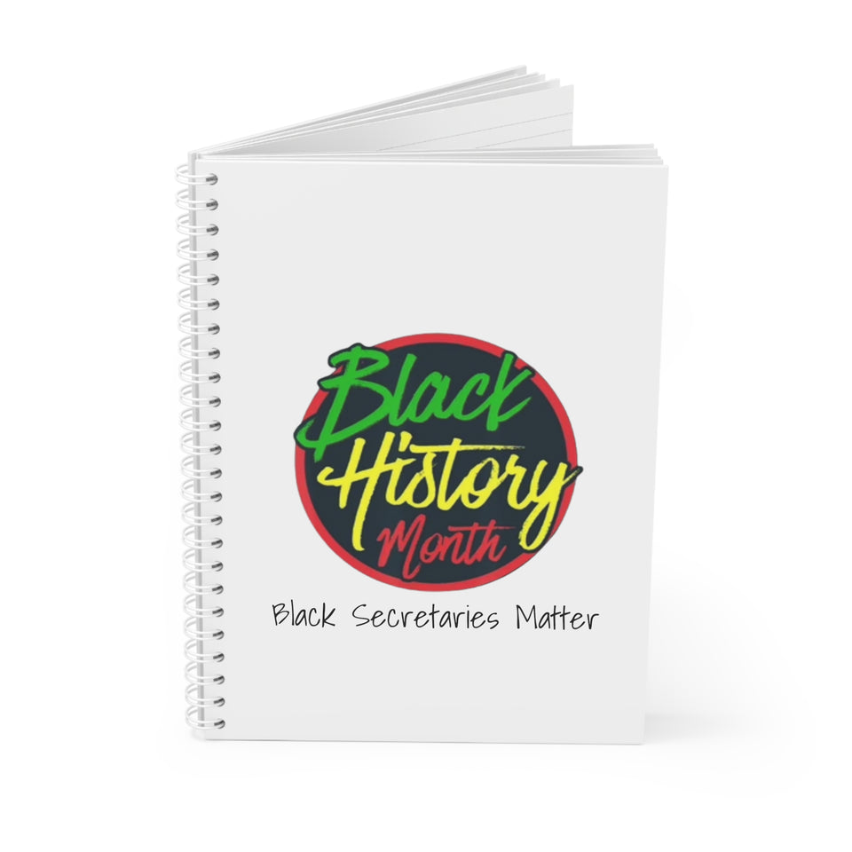 Black Secretaries Matter Spiral Notebook