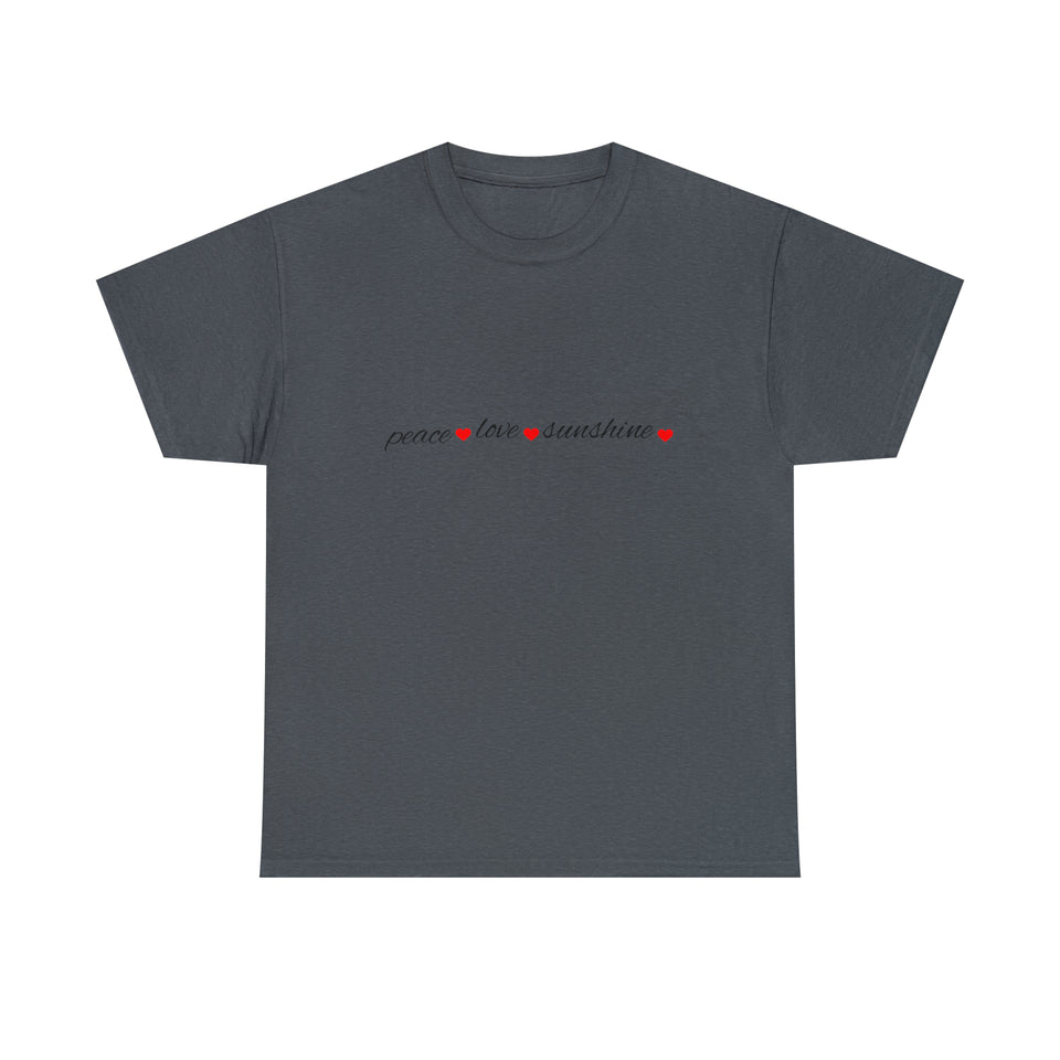 Peace Love Sunshine Unisex Heavy Cotton Tee