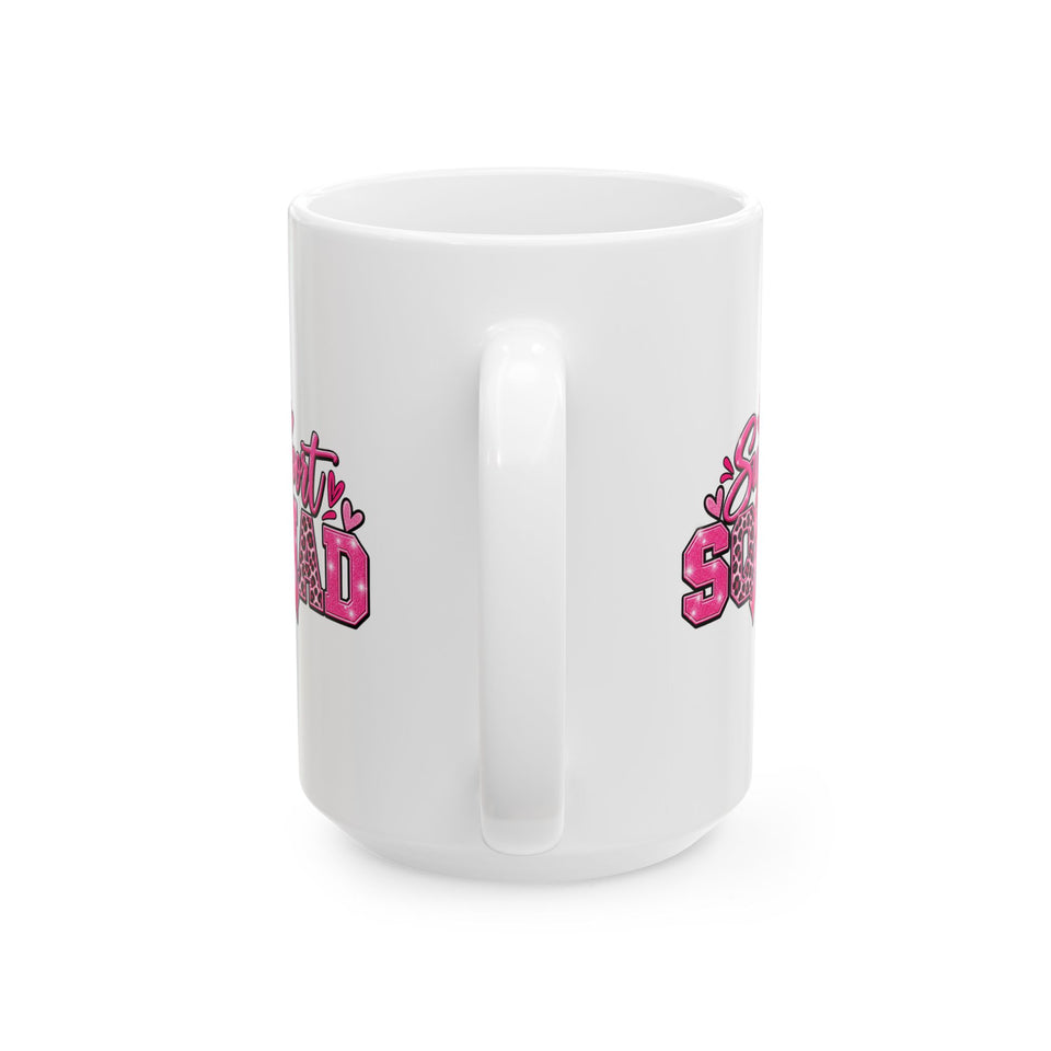 Support Squad Breast Cancer Awareness Ceramic Mug, (11oz, 15oz)