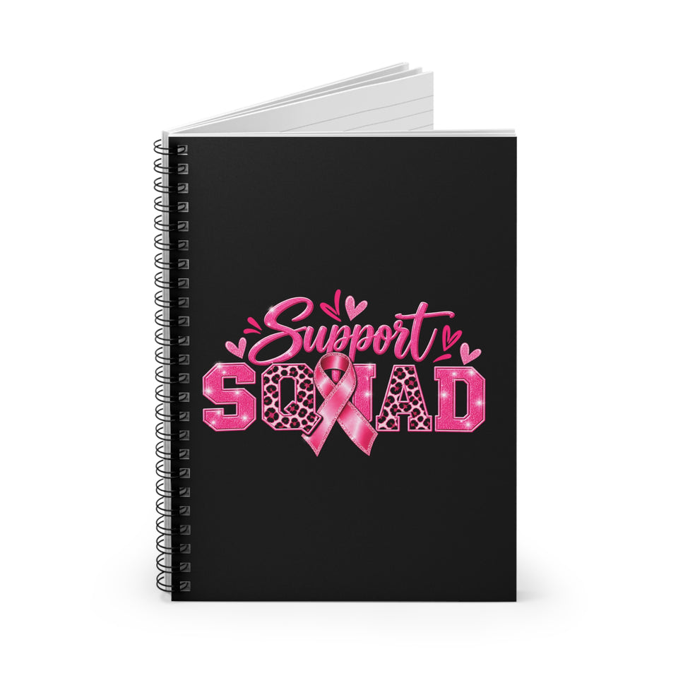 Support Squad Breast Cancer Awareness Spiral Notebook - Ruled Line