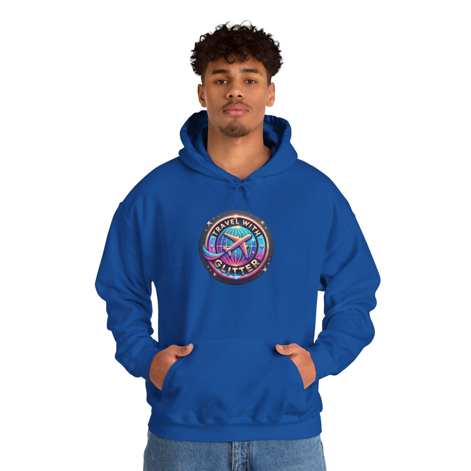 Travel With Glitter Unisex Heavy Blend™ Hooded Sweatshirt