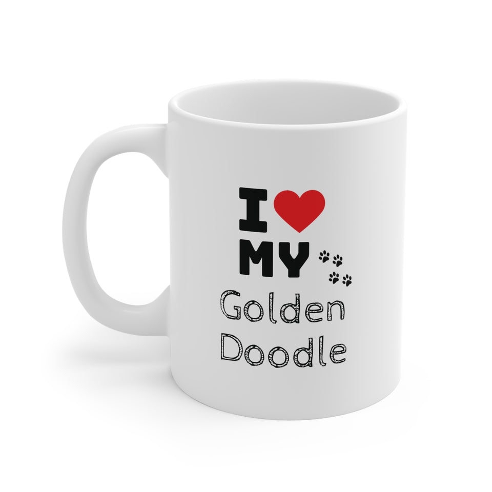 I Love My Golden Doodle Ceramic Mug 11oz