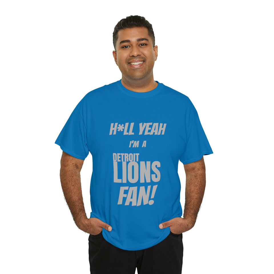 Detroit Lions Football Unisex Heavy Cotton Tee
