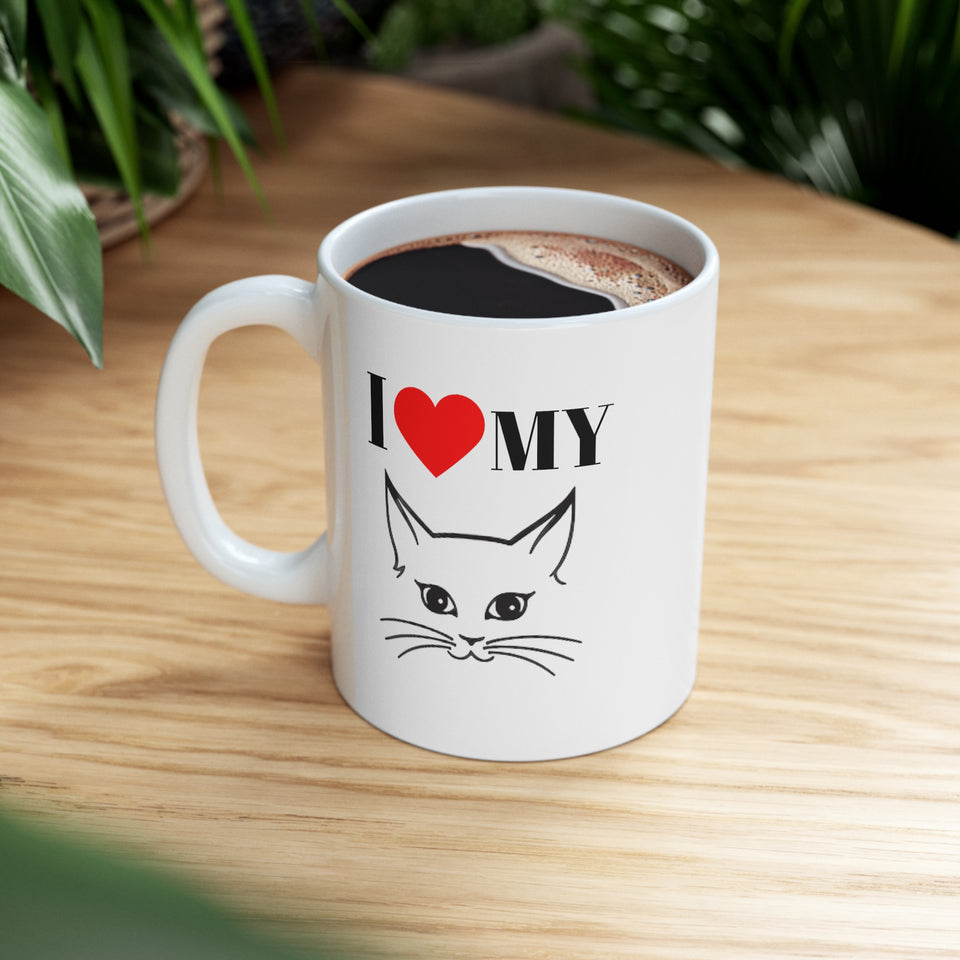 I Love My Cat Ceramic Mug 11oz