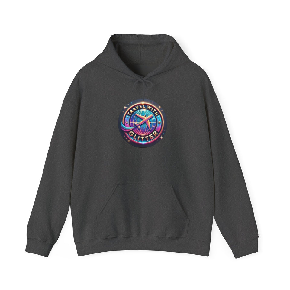 Travel With Glitter Unisex Heavy Blend™ Hooded Sweatshirt