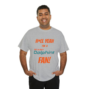 Miami Dolphins Football Unisex Heavy Cotton Tee