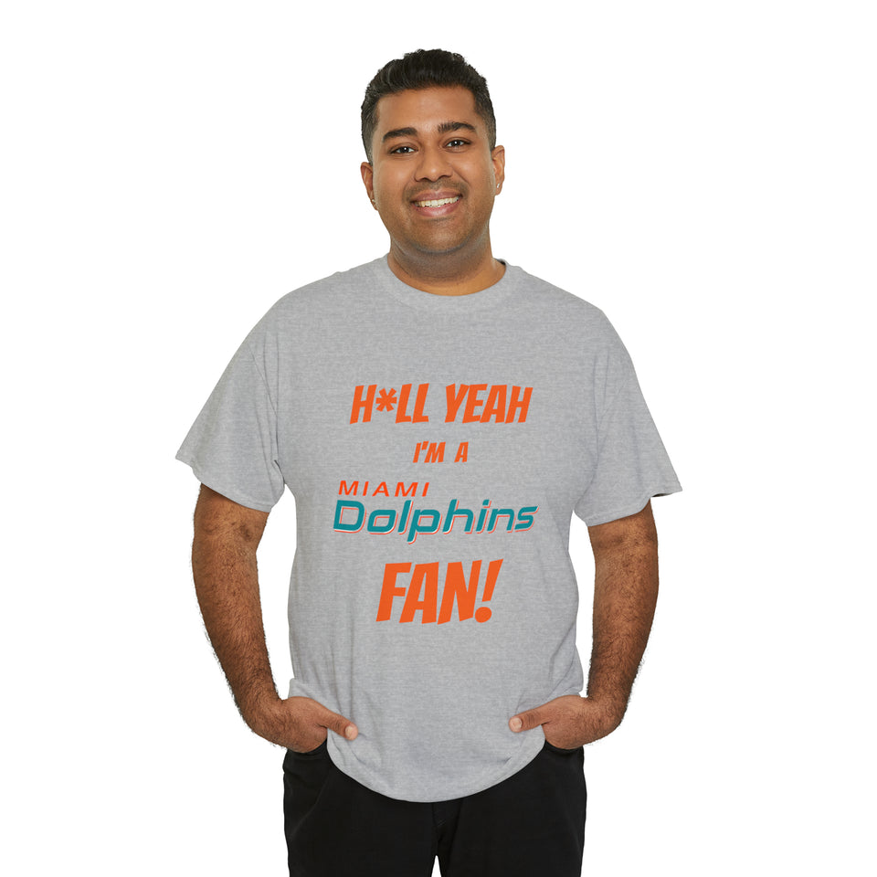 Miami Dolphins Football Unisex Heavy Cotton Tee