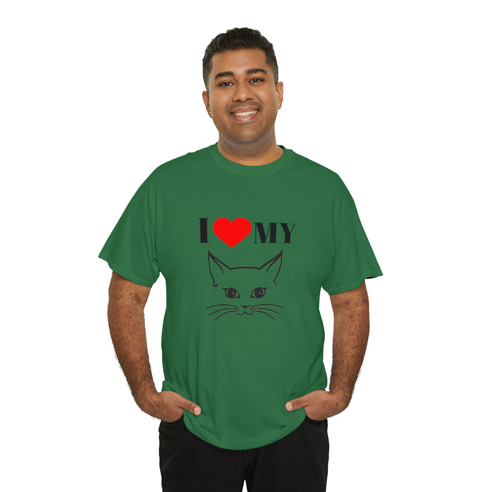 I Love My Cat Unisex Heavy Cotton Tee